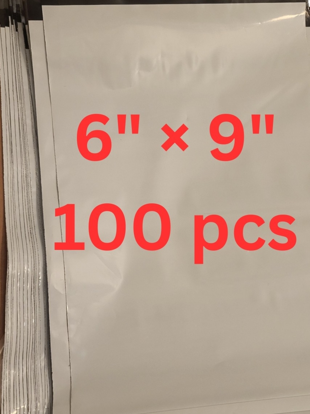 White Poly Mailer Bags 6" x 9" - 25 Pack